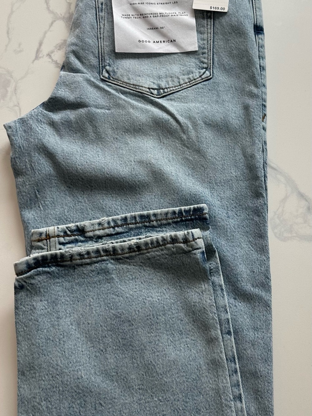 Good American Straight Jeans - Light Blue - Picture 4 of 5